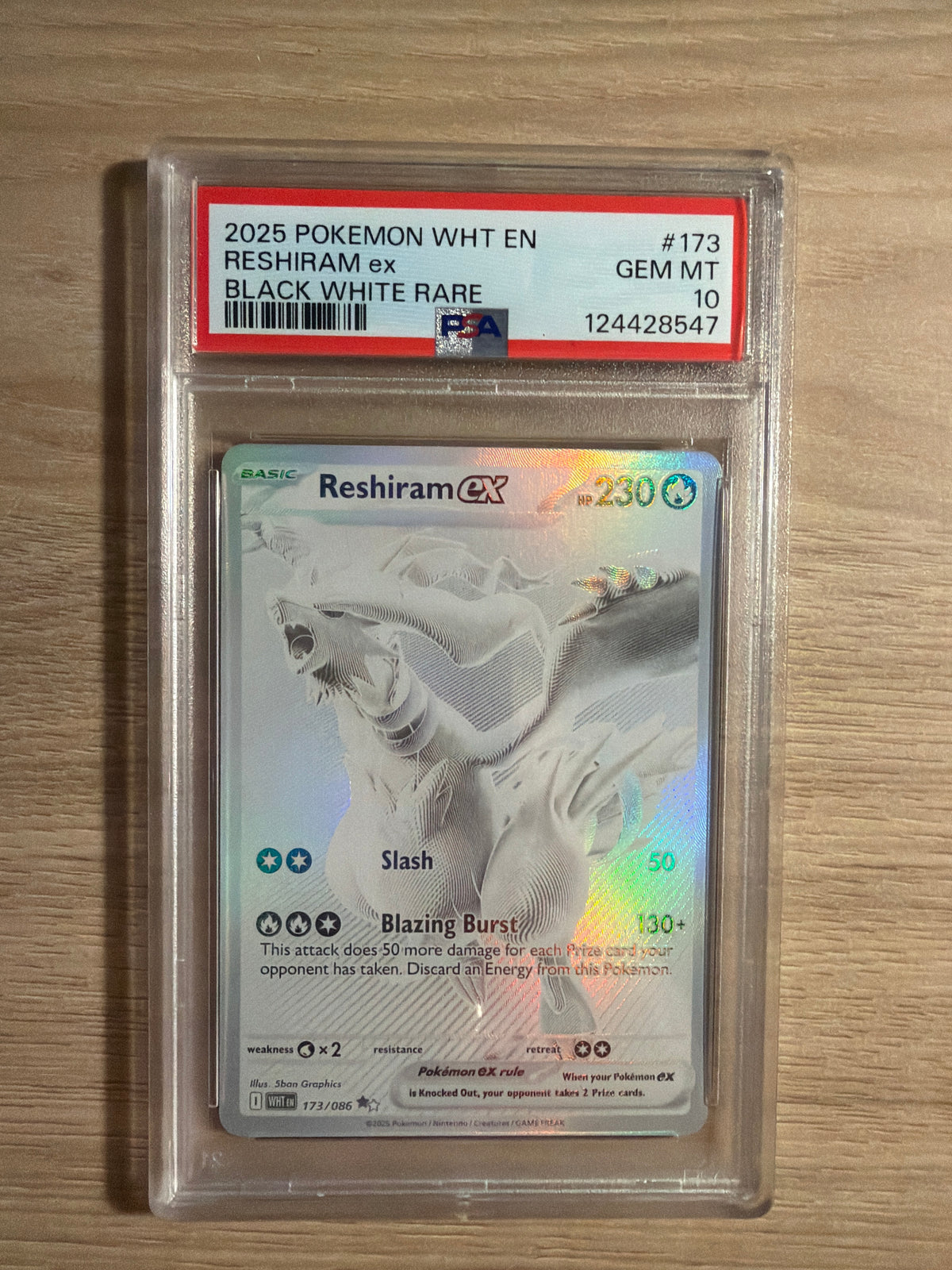 Reshiram ex #173 PSA 10