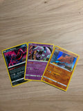 Trio birds evolving skies stamped (molteres, articuno & zapdos)