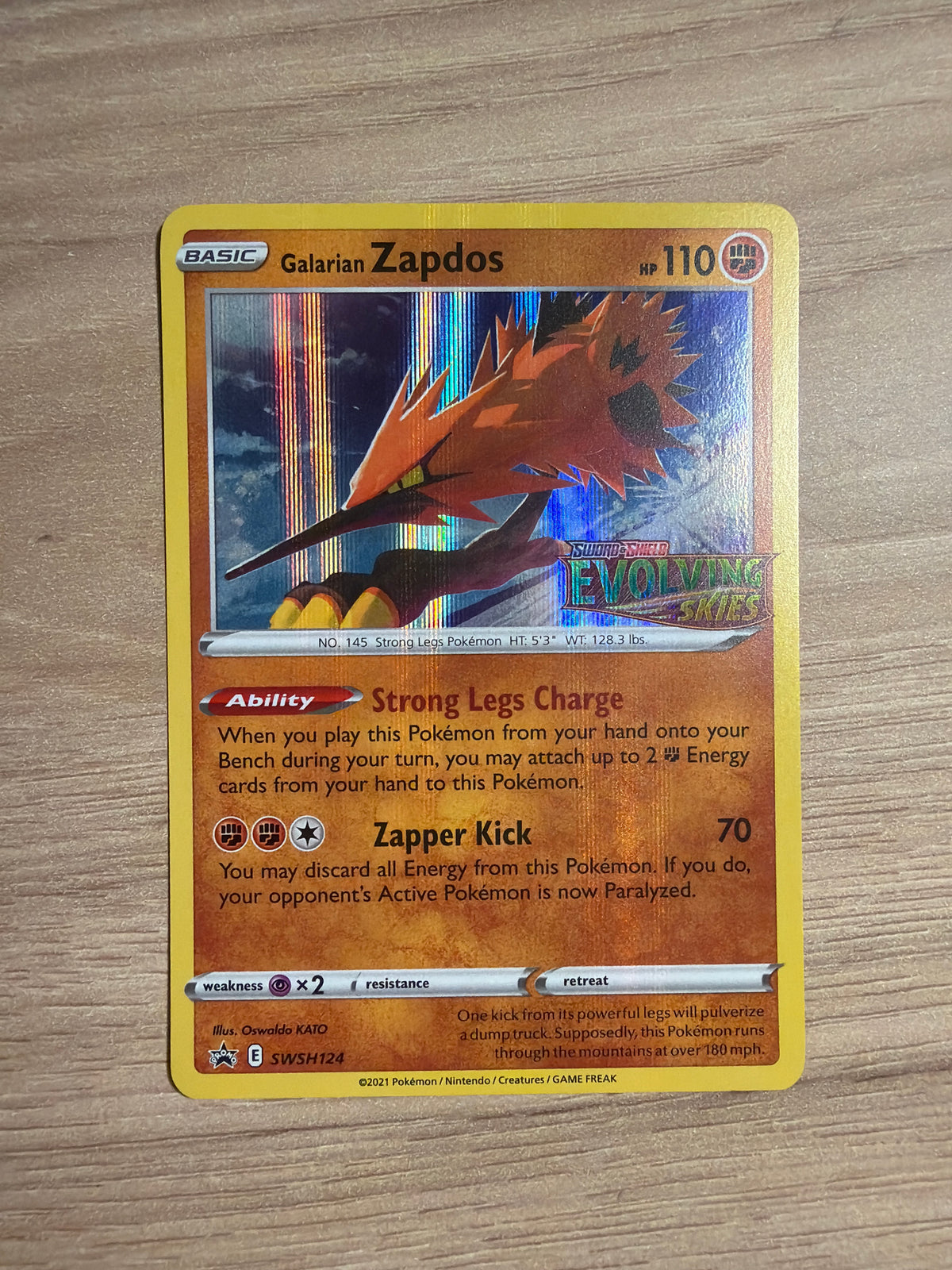 Trio birds evolving skies stamped (molteres, articuno & zapdos)