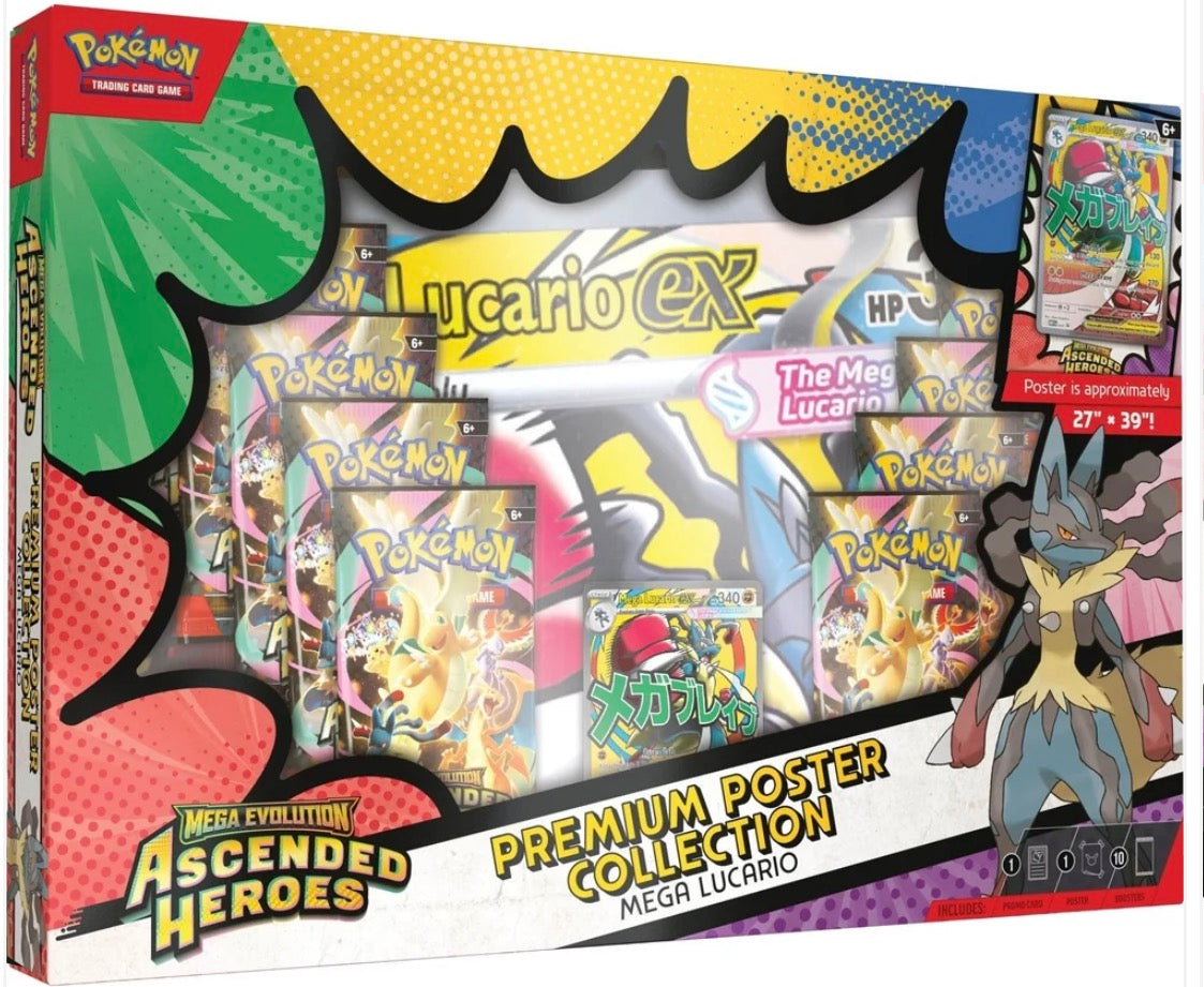 Ascended Heroes Premium Poster Collection Mega Lucario
