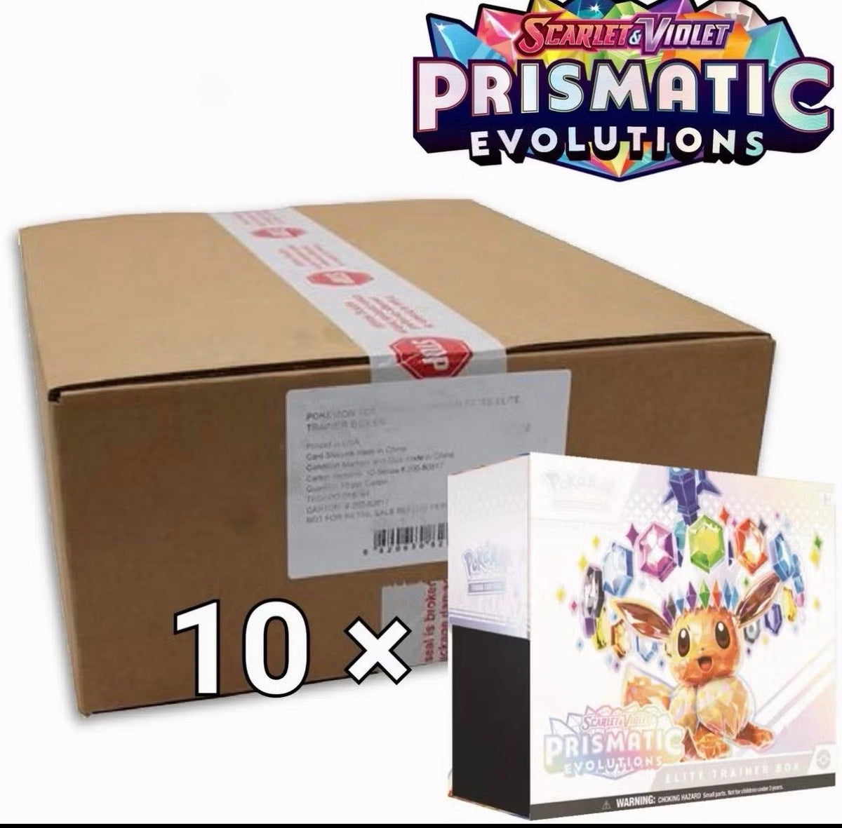 Prismatic evolutions elite trainer box case